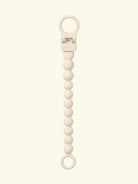 BIBS pacifier clip beaded, BIBS lutikett helmestega, pärlitega, ivory
