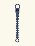 BIBS pacifier clip beaded, BIBS lutikett helmestega, pärlitega, steel blue