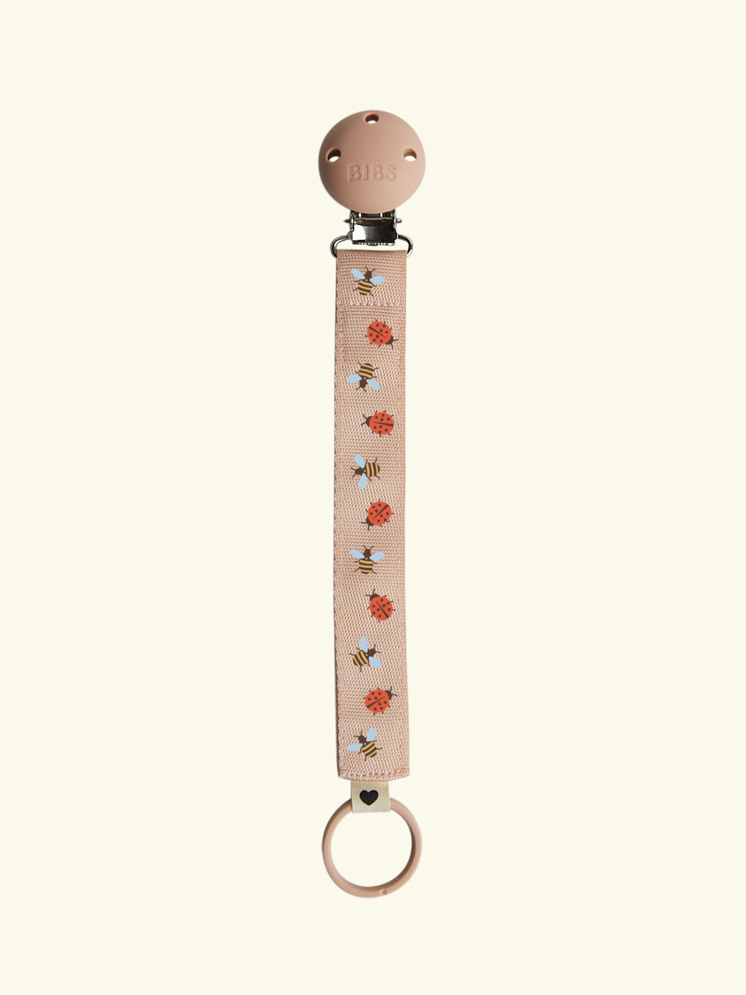 BIBS pacifier clip ribbon, Ladybug Bumblebee mix, BIBS lutikett ribbon