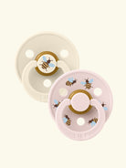 BIBS Studio Collection Colour Round Pacifiers, Urban Garden, Bumblebee Ivory Mix, BIBS Studio Collection Colour Round kirsikujulised lutid, linnaaed