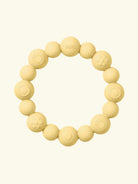 BIBS teething ring beaded, BIBS närimisrõngas närimislelu helmestega, pärlitega, pale butter