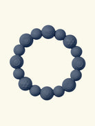 BIBS teething ring beaded, BIBS närimisrõngas närimislelu helmestega, pärlitega, steel blue