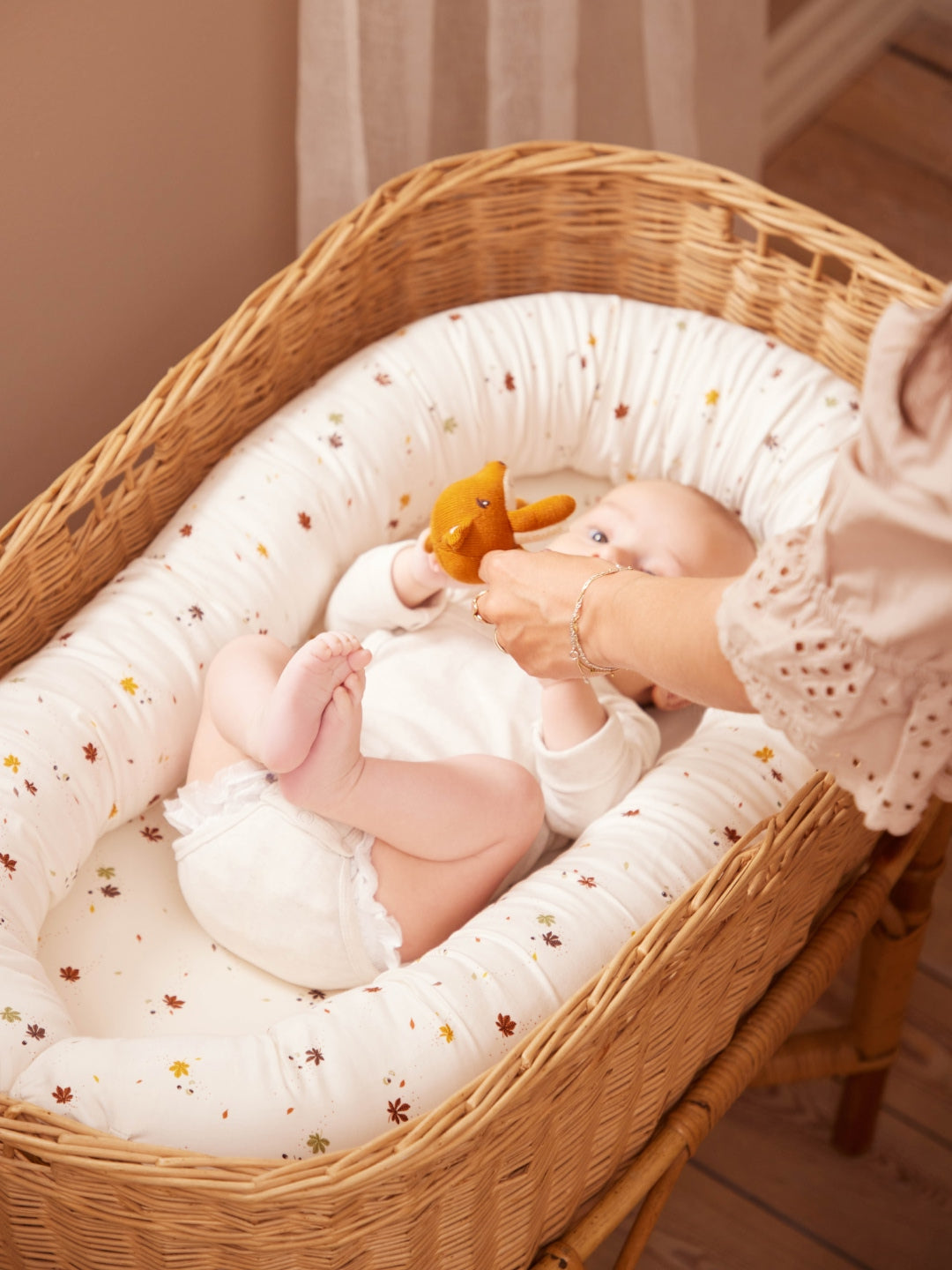 Filibabba rattle with silicone teether frey the fox, Filibabba kõristi silikoonist närimisrõngaga - rebane