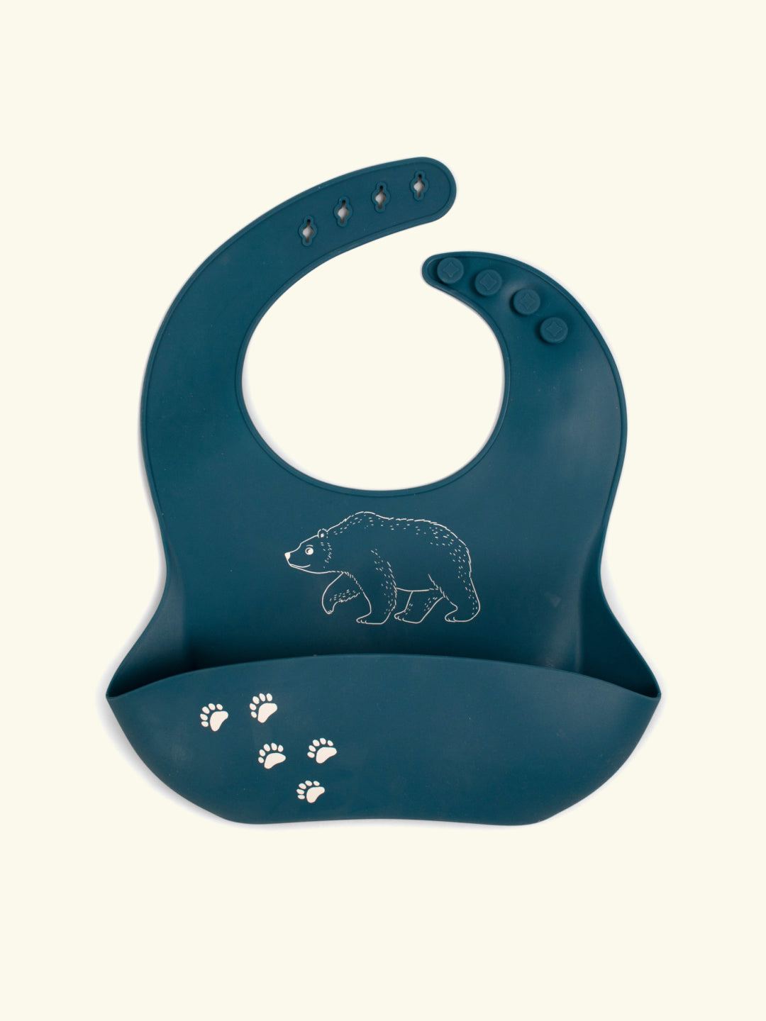 Filibabba Silicone Bib with Print, silikoonist söögipõll, silikoonist pudipõll, bear
