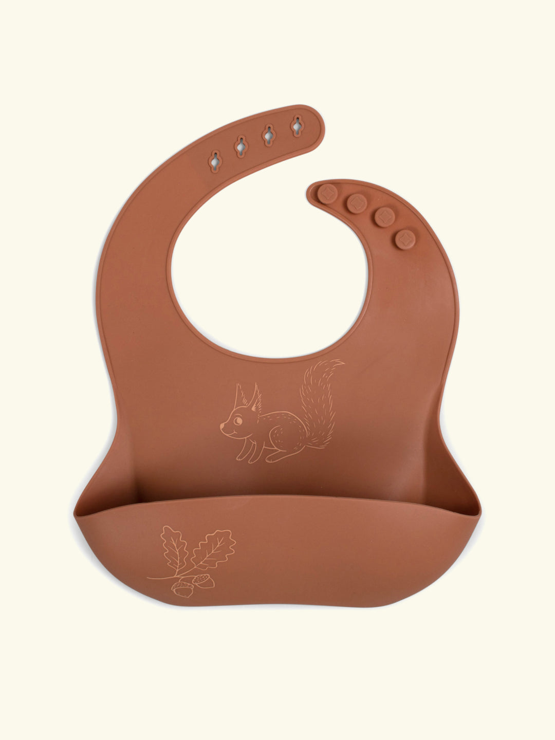 Filibabba Silicone Bib with Print, silikoonist söögipõll, silikoonist pudipõll, squirrel