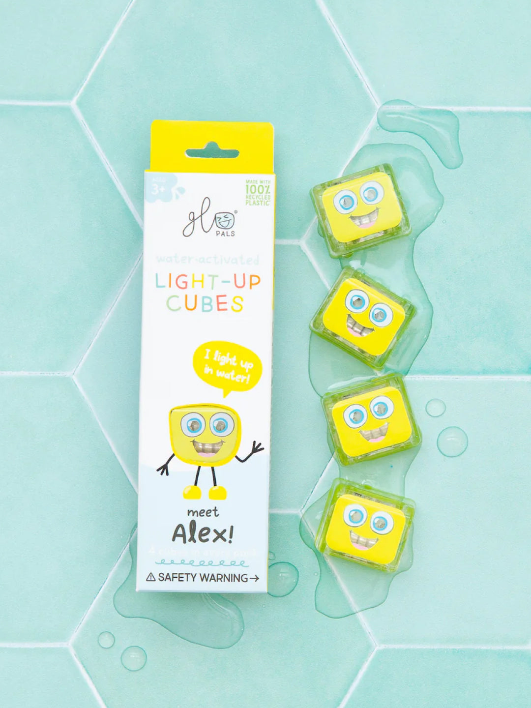 Glo Pals Sensory Water Play Light-up Cubes, Glo Pals sensoorsed valgusega vannikuubikud Alex