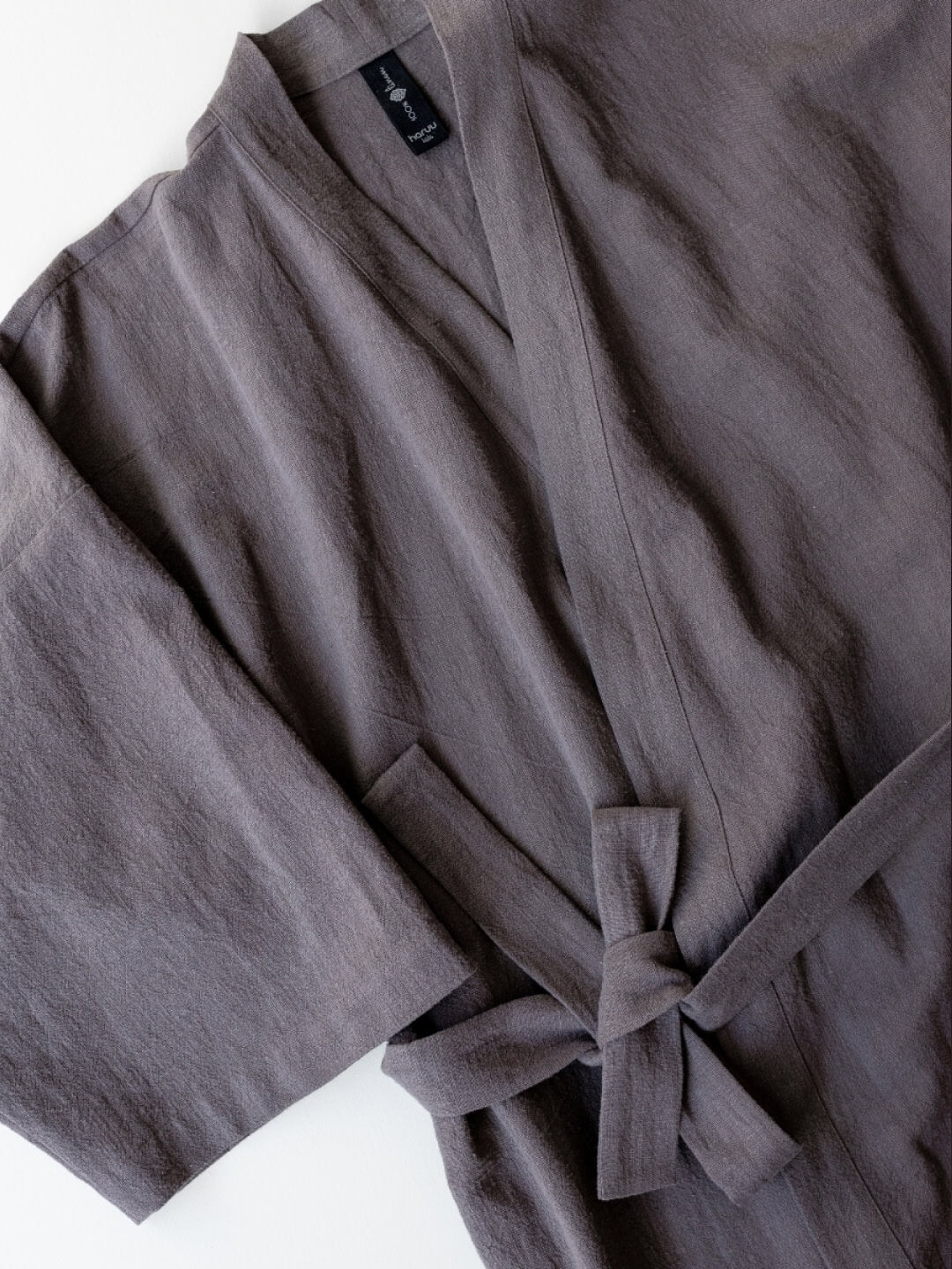 Haruu linen bathrobe, Haruu linane hommikumantel, smoky brown