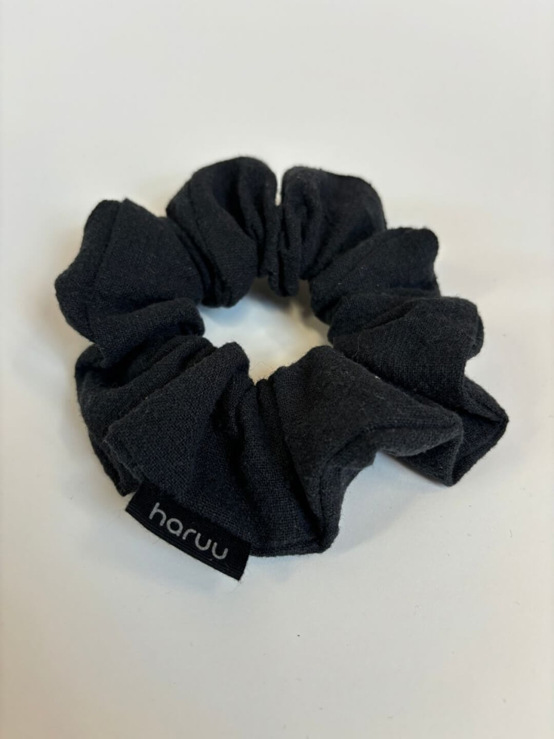 Haruu linen scrunchie, Haruu linane patsikumm, black, must