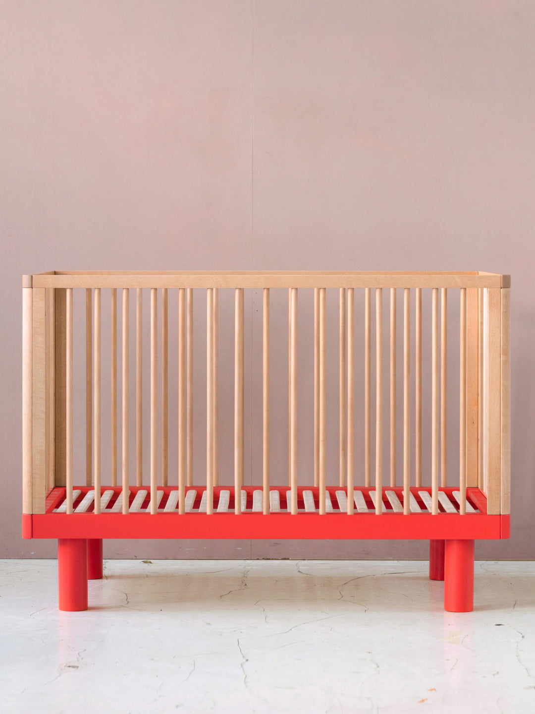 NORDISK ノルディスク canvas top wooden cot Karl & Fric Nox Cot + Conversion Rail - Natural Wood & Red – Babyluv