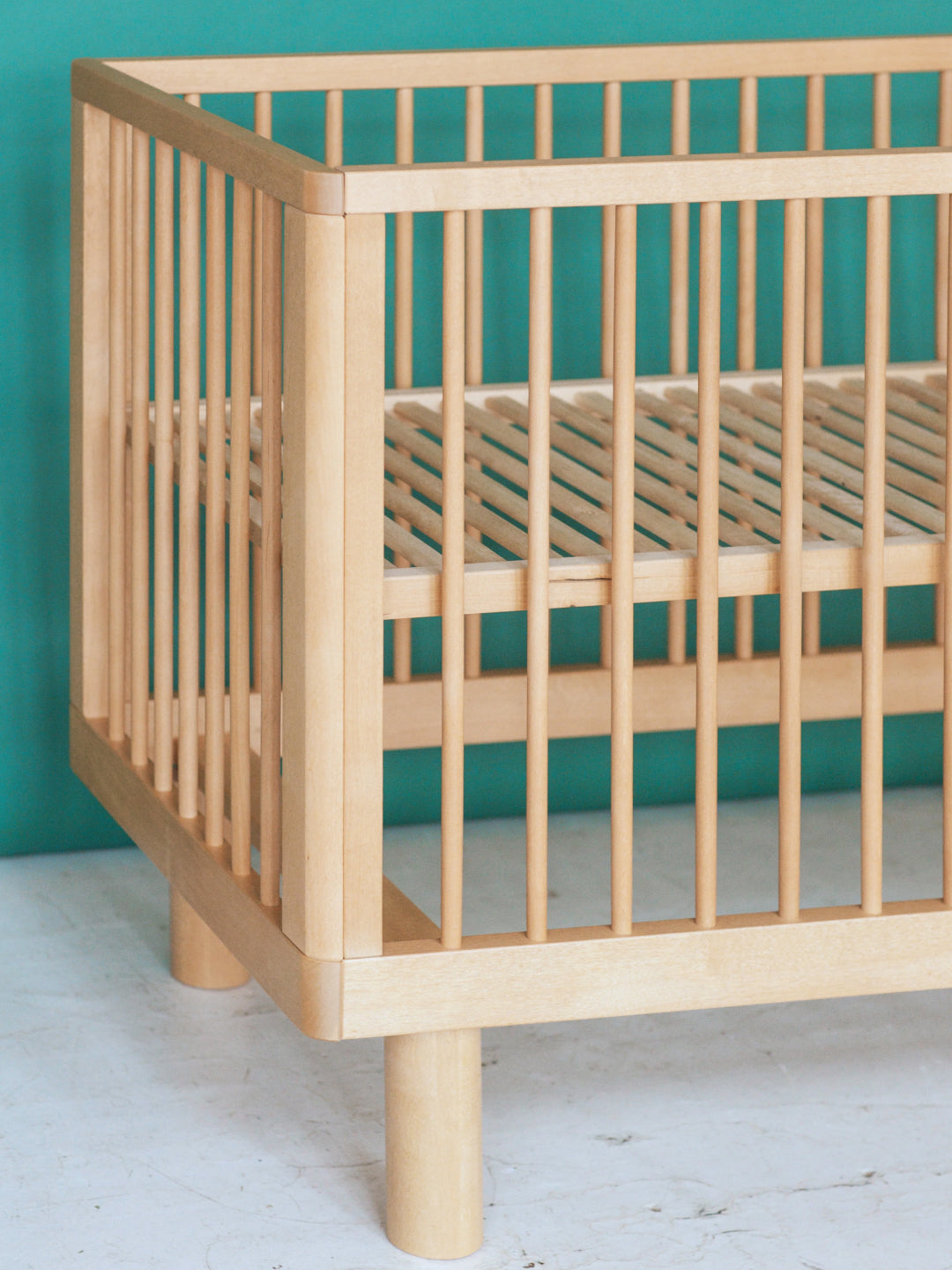 Karl & Fric Nox Cot + Conversion Rail - Natural Wood – Babyluv