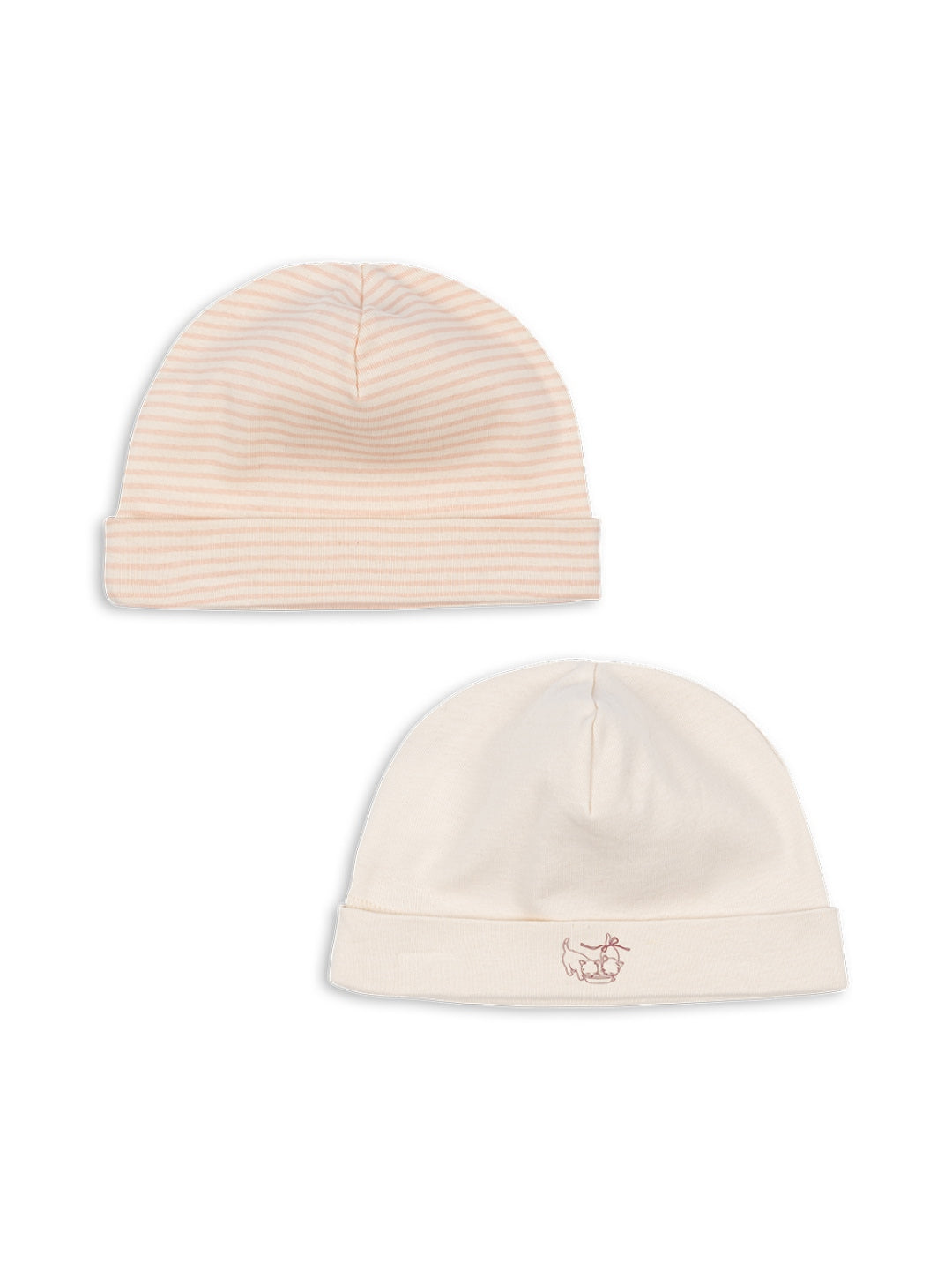 Konges Sløjd Fanga Frio Stripe Beanie 2-pack, beebimüts 2-pack, blush mix