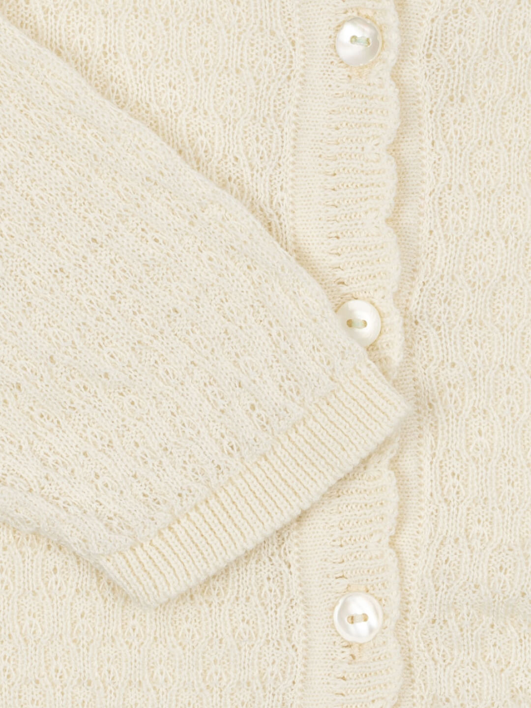 Konges Sløjd Fanga Venti Pointelle Knitted gardigan, Konges Sløjd Fanga kootud beebikampsun