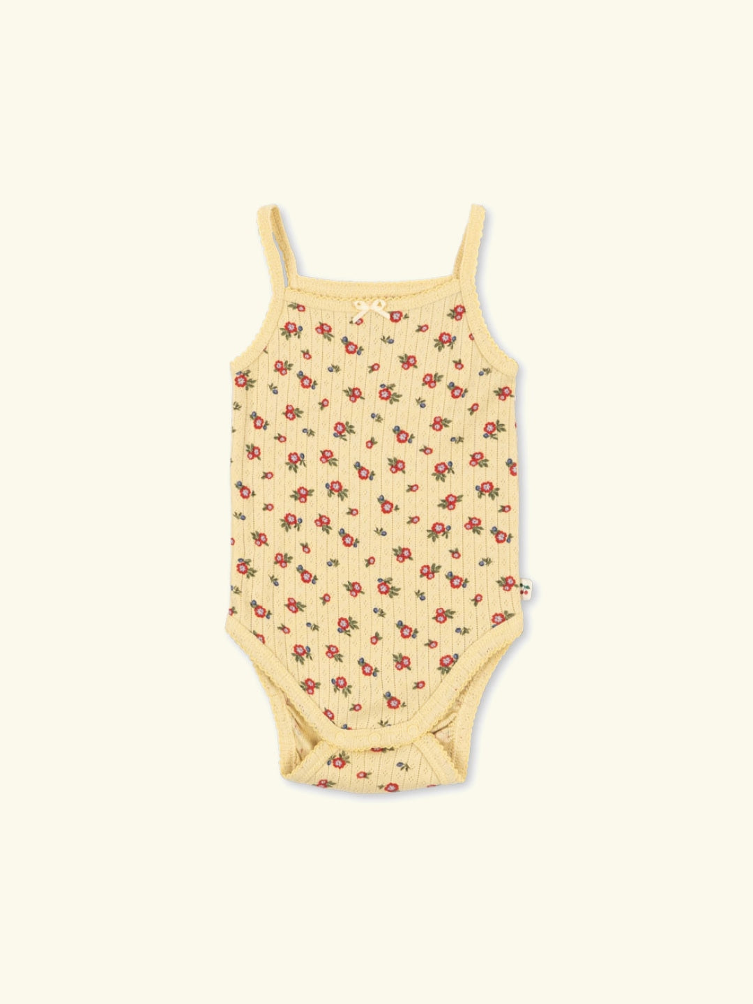 Konges Sløjd Minnie Strap Body Gots Organic Cotton, Konges Sløjd Minnie beebi õlapaeltega body, suvebodi, GOTS Organic puuvill, Carmona