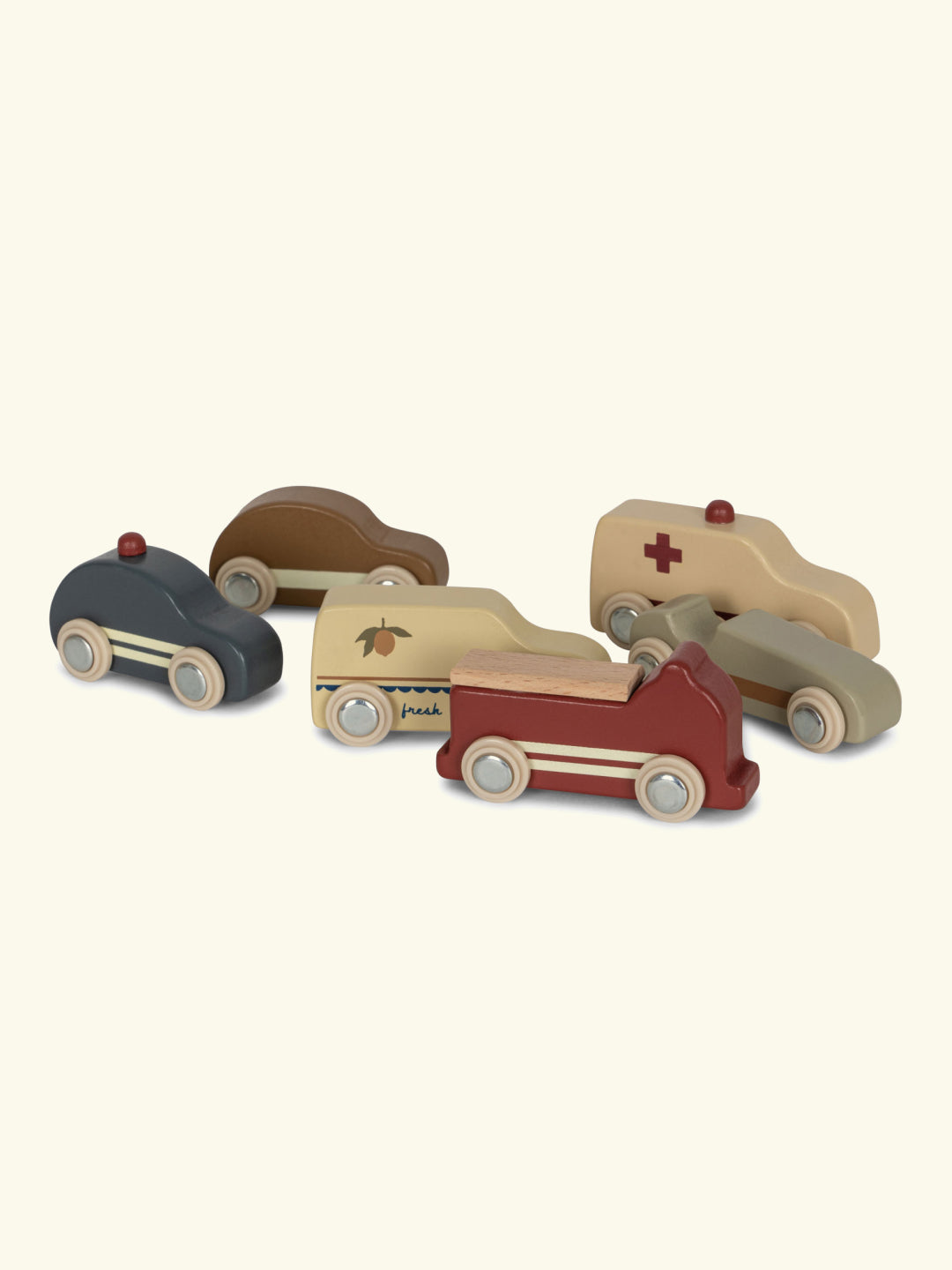 Konges Sløjd Wooden Mini Cars, puidust autod, autode komplekt