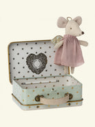 Maileg Angel Mouse in Suitcase, Maileg ingel hiir metallis kohvris