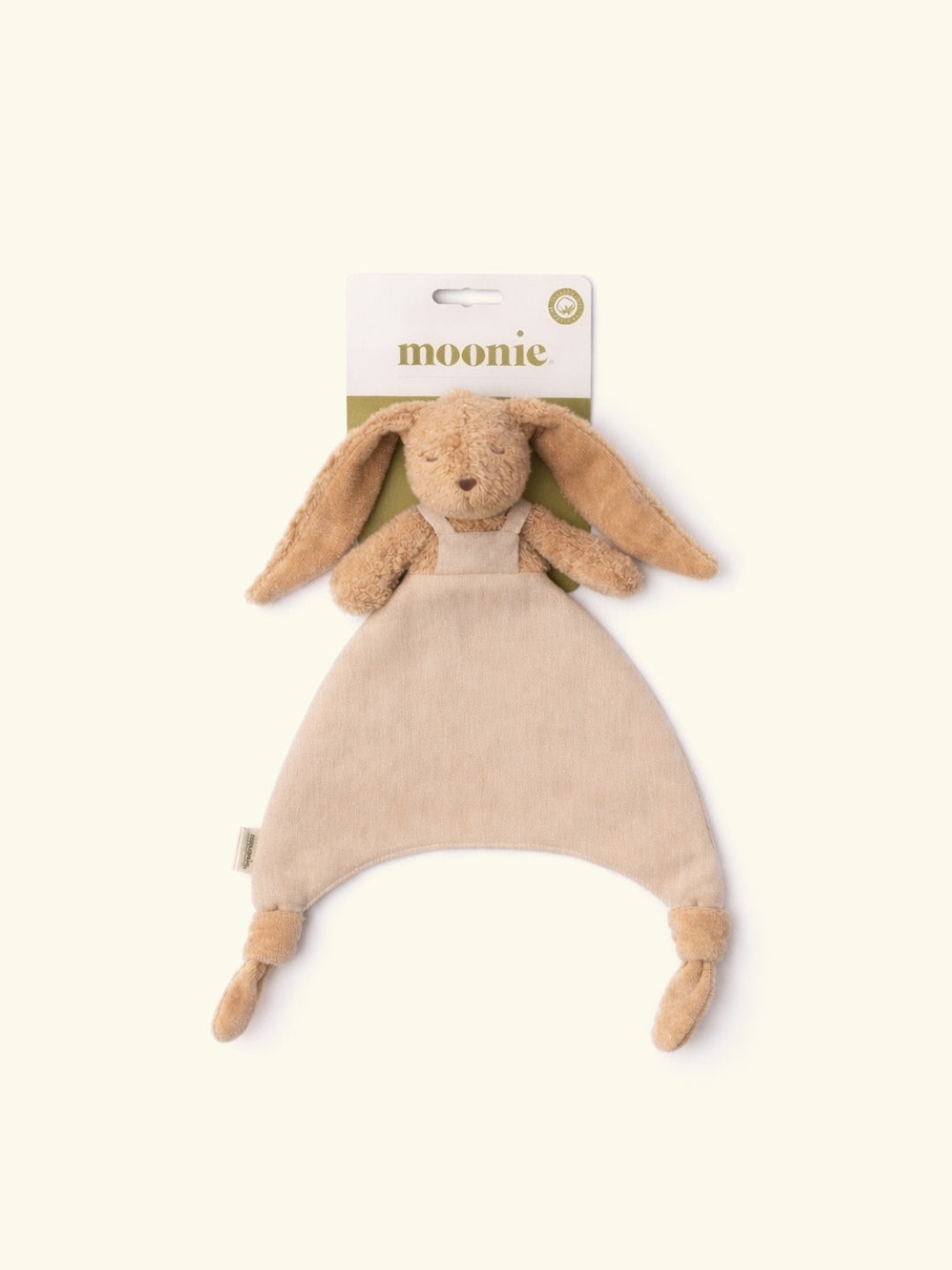 Moonie Doudou Bunny, comfort blanket, security blanket, cuddle cloth, Moonie kaisutekk kaisulapp Jänes Jänku, Cappuccino