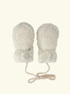 Najell baby gloves mittens teddy white, Najell beebikindad, talvekindad, valged teddy kangast