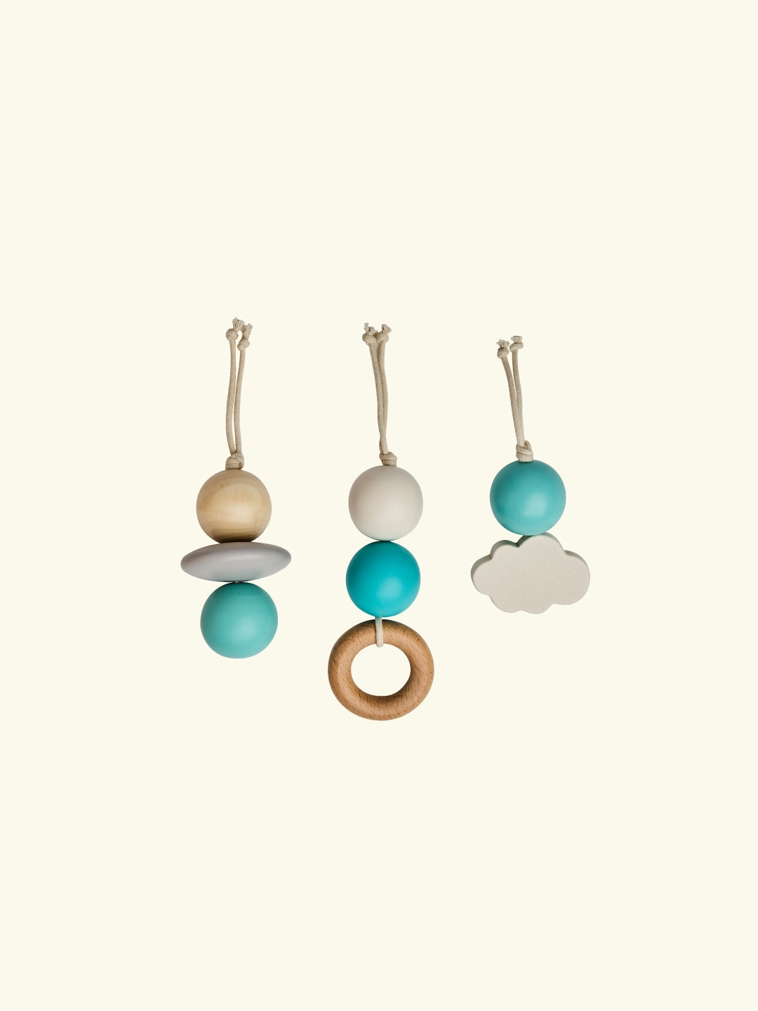 Najell Wooden Toys for Wooden Baby Gum Arch, Najell puidust mänguasjad mängukaarele, Soft Turquoise