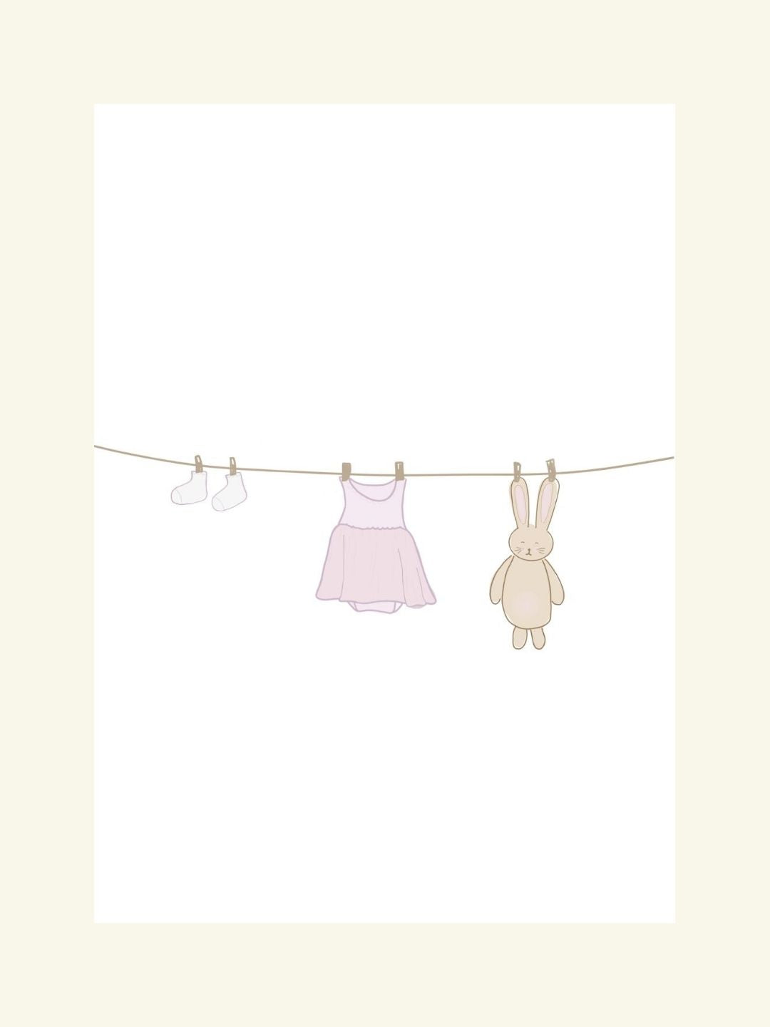 Babyluv Studio postcard, Babyluv Studio postkaart, baby pink