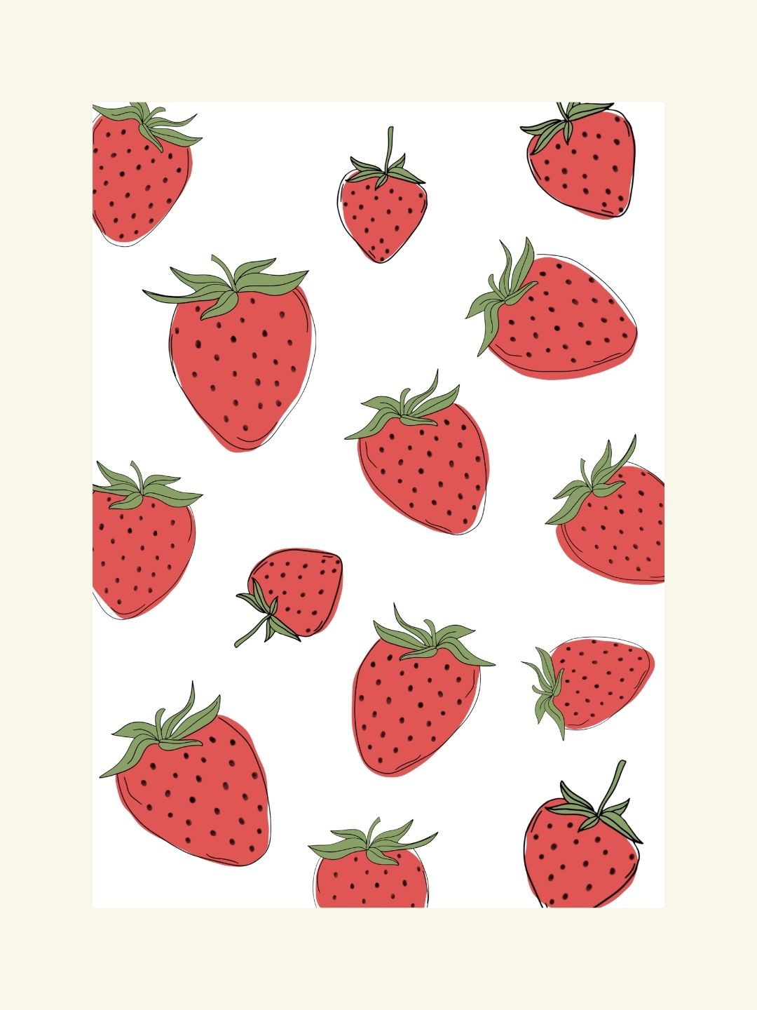 Babyluv Studio postcard, Babyluv Studio postkaart, strawberry, maasikad