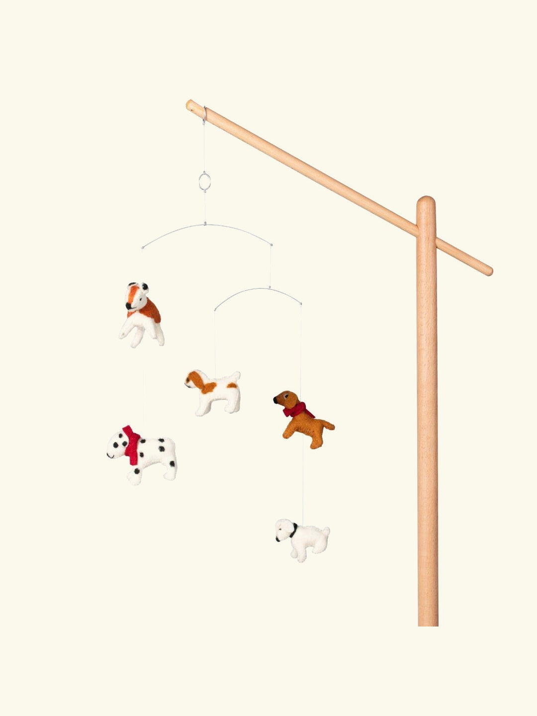 Quax baby mobile for wooden stand, Quax voodikarussell, riputatavad mänguasjad voodi või hälli kohale, dogs koerad