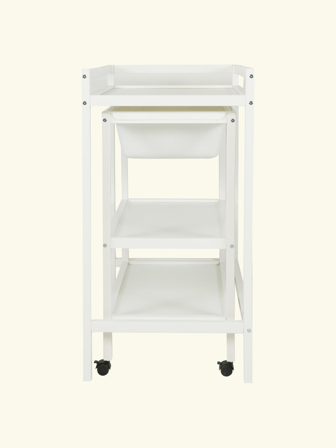 Quax changing table with bath Basic, Quax mähkimislaud vanniga Basic, White Valge