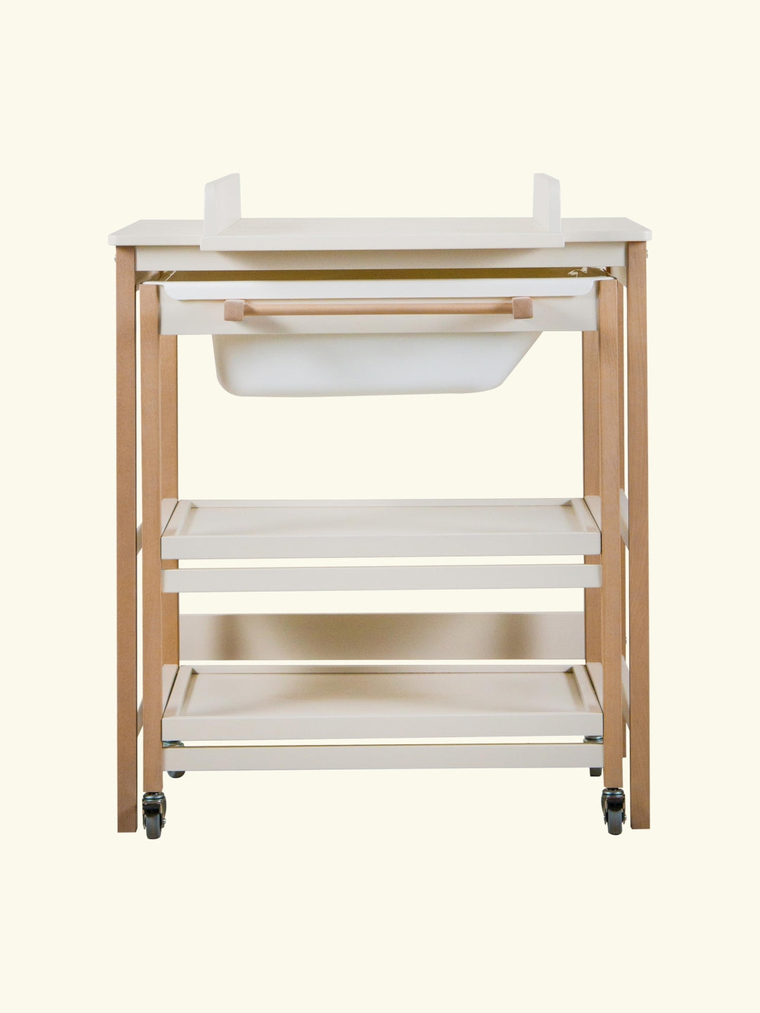 Quax changing table with bath Smart Clay Natural, Quax mähkimislaud vanniga, mähkimiskummut vanniga Smart, Clay / Natural