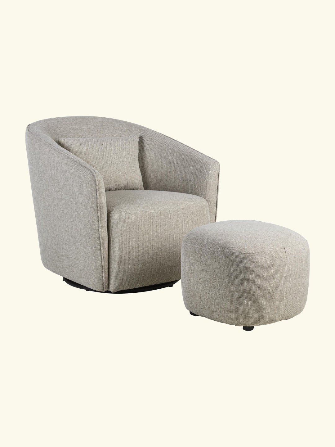 Quax Gomi Swivel & Gliding Chair with Ottoman, Quax Gomi pöörlev ja liikuv tugitool koos jalatoega, all-groups
