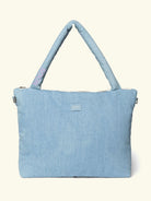 Studio Noos personalized diaper bag denim, personaliseeritud mähkmekott Denim, lilac