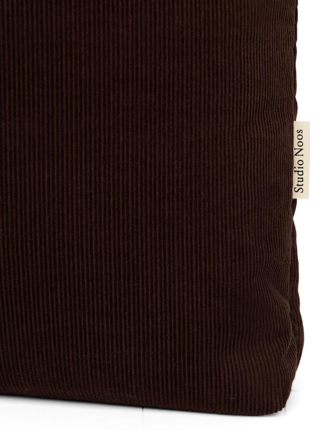 Studio Noos rib puffy mom bag dark brown, Studio noos velvetist puffy mom bag, suur kott emale, tumepruun