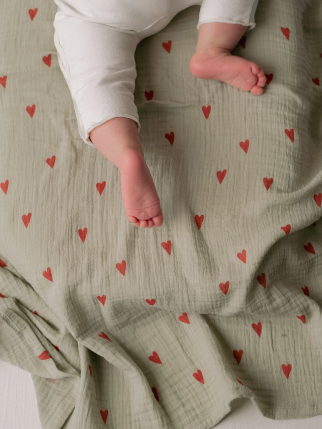 Studio Noos personalized muslin swaddle, Studio Noos nimeline musliintekk, sage green, all-groups