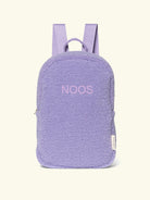 Studio Noos teddy backpack lilac, Studio Noos nimeline seljakott lilla, personaliseeritud seljakott, lilac embroidery