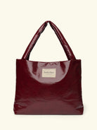 Studio Noos vegan leather mom bag, Studio Noos vegannahast mom bag, suur kott emale, burgundy