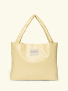 Studio Noos vegan leather mom bag, Studio Noos vegannahast mom bag, suur kott emale, butter yellow