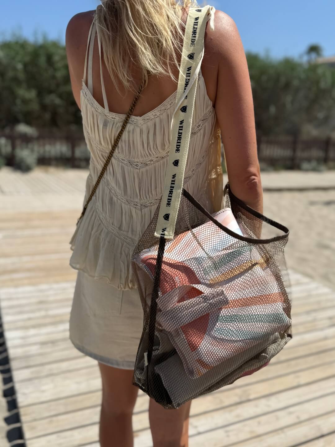 Wildride Mesh Beach Bag, Wildride võrgust rannakott, võrkkott