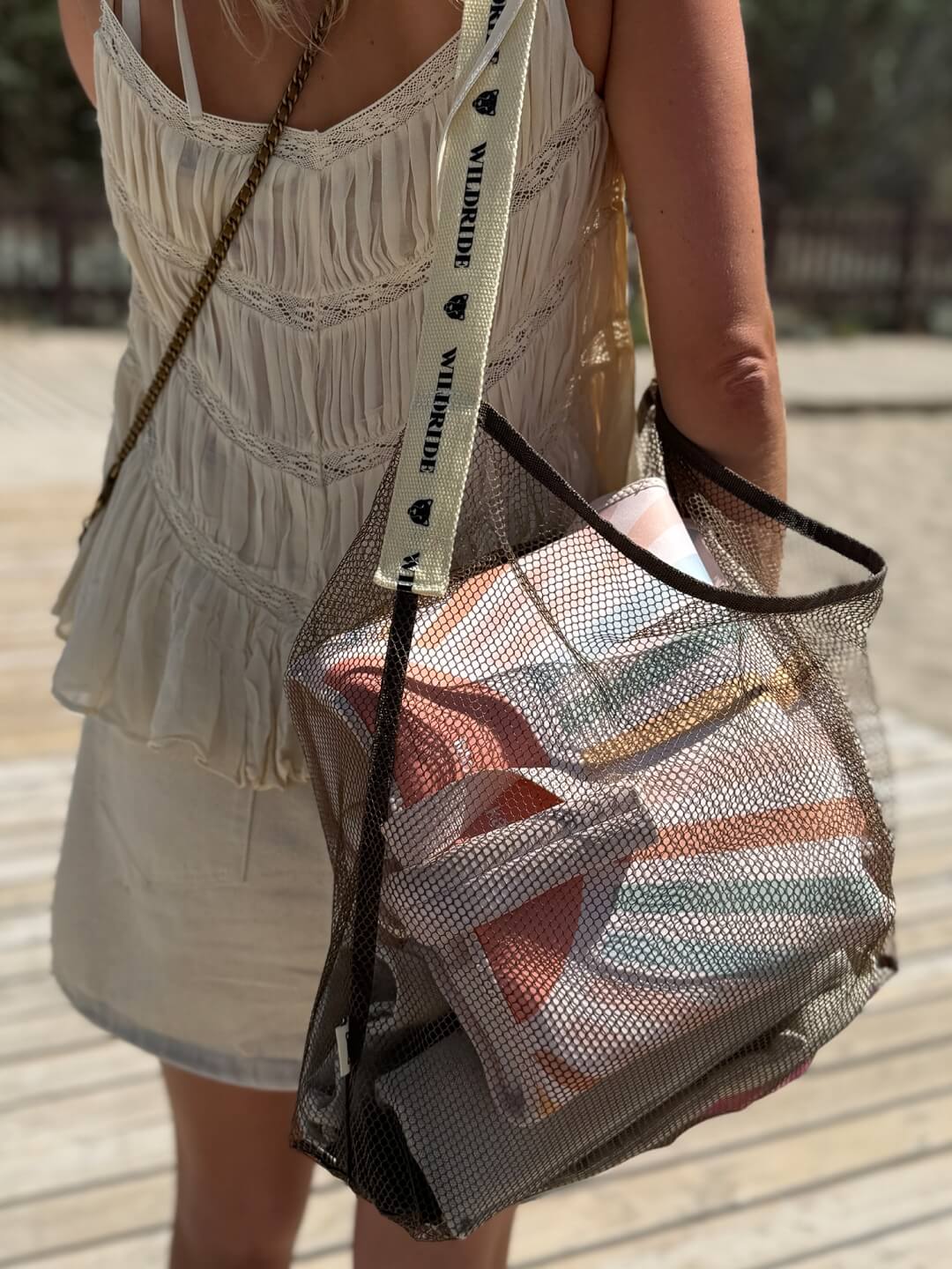 Wildride Mesh Beach Bag, Wildride võrgust rannakott, võrkkott