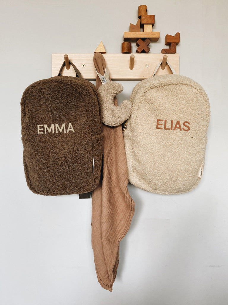 Studio Noos Personalized MINI Backpack - Ecru, Studio Noos nimeline midi-seljakott – värv Ecru, personaliseeritud seljakott