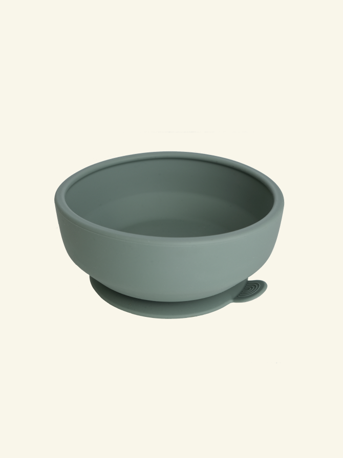 Mushie Silicone Suction Bowl - Stone