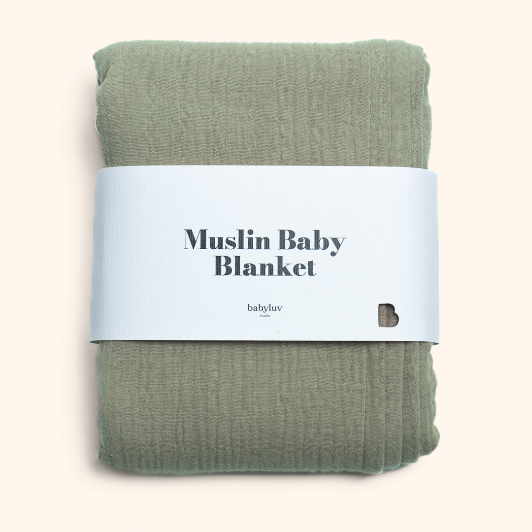 Babyluv Studio Muslin Baby Blanket, Babyluv Studio musliinist beebitekk, värv roheline, matcha