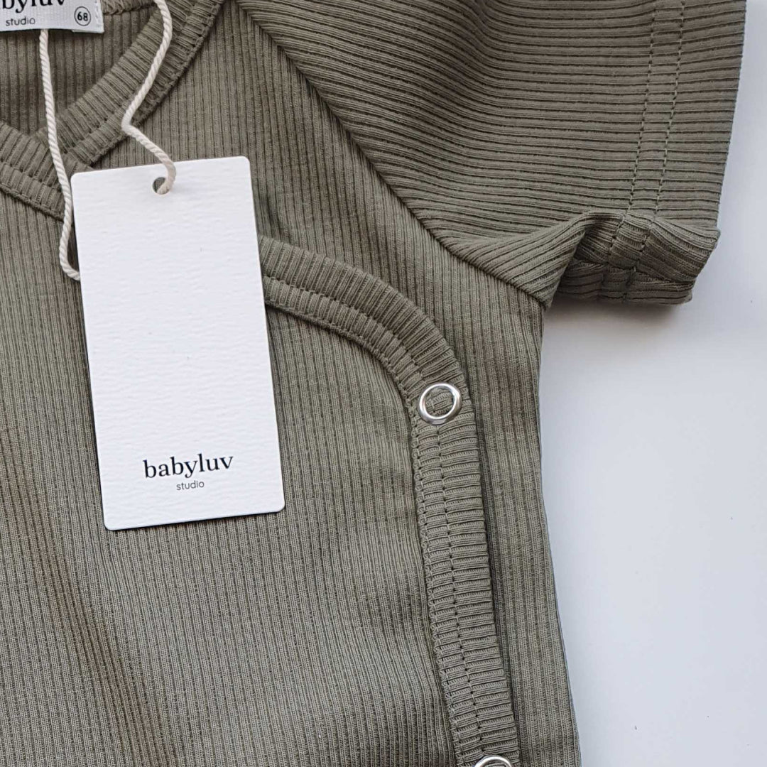 Babyluv Studio ribbed short sleeve wrap bodysuit, Babyluv Studio beebi lühikeste varrukatega hõlmikbodi, all-groups