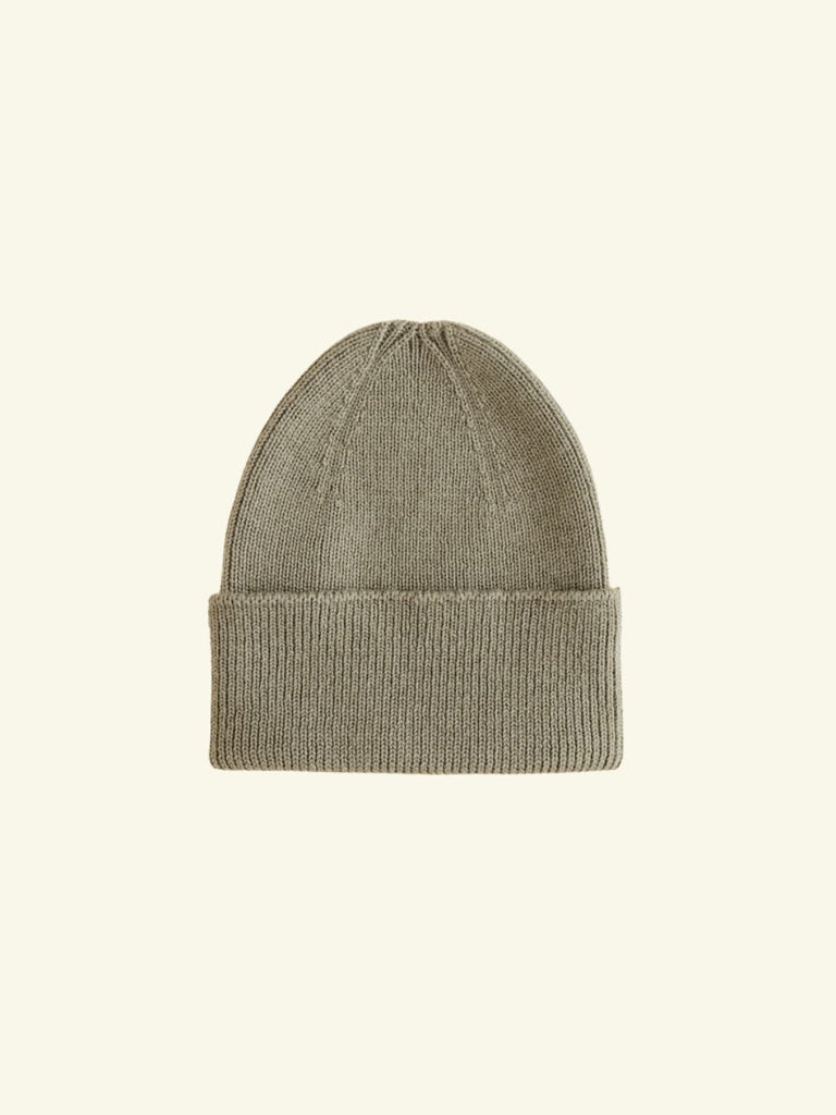 Hvid Fonzie Beanie - Newborn